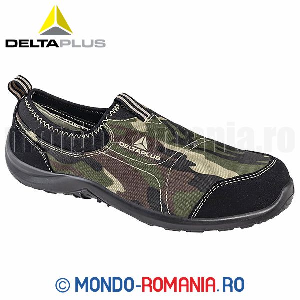 Pantofi de protectie din piele si textil - MIAMI S1P camuflaj